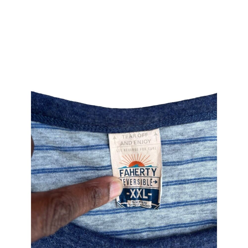 Faherty Cloud Reversible Long Sleeve Crewneck Shi… - image 5